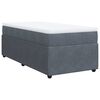 vidaXL Boxspring met matras fluweel donkergrijs 90x200 cm