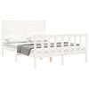 vidaXL Bedframe zonder matras massief grenenhout wit 140x200 cm