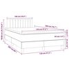 vidaXL Boxspring met matras en LED fluweel roze 120x200 cm