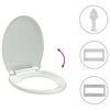 vidaXL Toiletbril soft-close ovaal wit