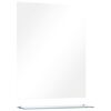 vidaXL Wandspiegel met schap 50x60 cm gehard glas