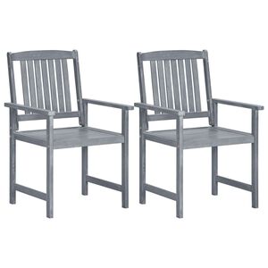 vidaXL Tuinstoelen 2 st massief acaciahout grijs