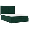 vidaXL Ottoman bed met matrassen en LED's 140x200cm fluweel