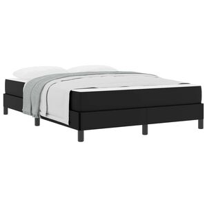 vidaXL Bedframe met matras Zwart 140 x 200 cm Stof