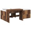 vidaXL Hoge Bed Frame met Bureau voor Kinderen Oud hout 80 x 200 cm