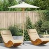 vidaXL Tuinparasol Cr&egrave;me Wit &Oslash; 270 x 260 cm Bamboe