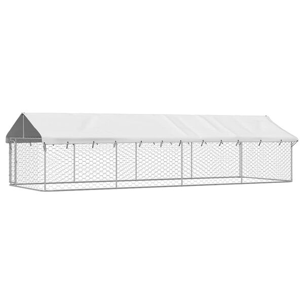 vidaXL Hondenkennel voor buiten met dak 600x200x150 cm