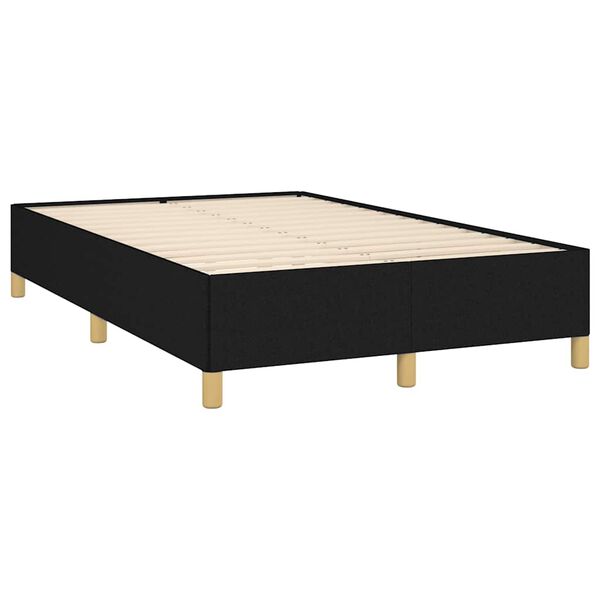 vidaXL Boxspring met matras stof zwart 120x190 cm