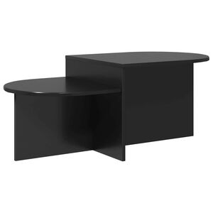 vidaXL Salontafel Zwart 100 x 50 x 40 cm Bewerkt hout