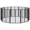 vidaXL Hondenhek 10 pcs Zwart 60 x 80 cm Gegalvaniseerd staal