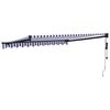 vidaXL Luifel automatisch uitschuifbaar 3x2,5 m blauw en wit