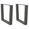 vidaXL Salontafelpoten 2 st V-vormig 50x(42-43,3) cm staal antraciet