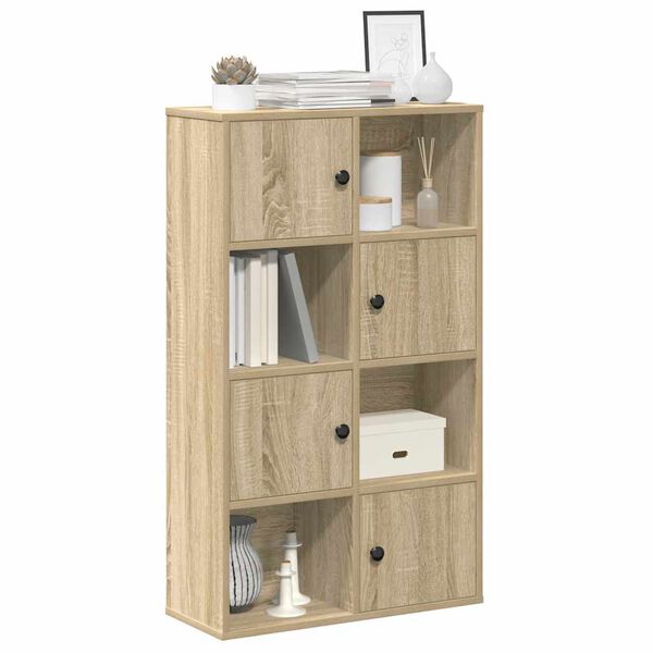 vidaXL Boekenkast 60x24x101,5 cm bewerkt hout sonoma eikenkleurig