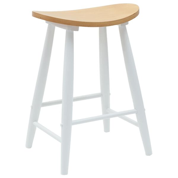 vidaXL Eettafelstoelen 2 pcs Wit 46 x 37 x 63 cm Massief Rubberhout