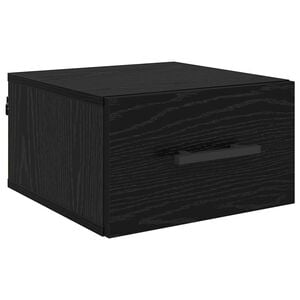 vidaXL Nachtkastje Zwart eiken 35 x 35 x 20 cm Bewerkt hout