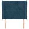vidaXL Hoofdbord met randen 83x23x118/128 cm fluweel donkerblauw