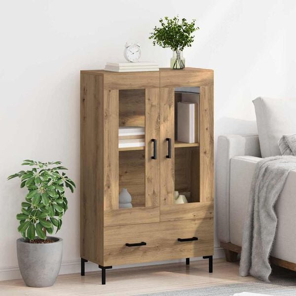 vidaXL Highboard Artisan Eiken 69,5 x 31 x 115 cm Bewerkt hout