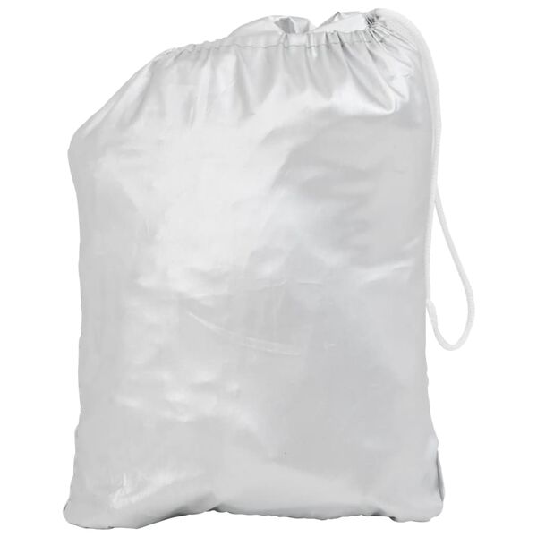 vidaXL Autohoes half met haken XL zilverkleurig