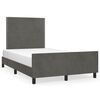 vidaXL Bedframe zonder matras 120x200 cm fluweel donkergrijs
