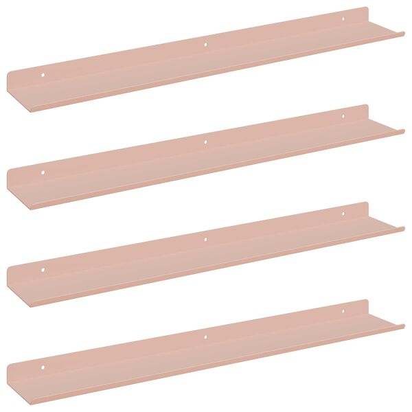 vidaXL Drijvende plank 4 pcs Roze 60 x 8,5 x 2,5 cm Staal