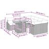 vidaXL Tuin Sofa Set met opslag 9 pcs Beige Poly riet