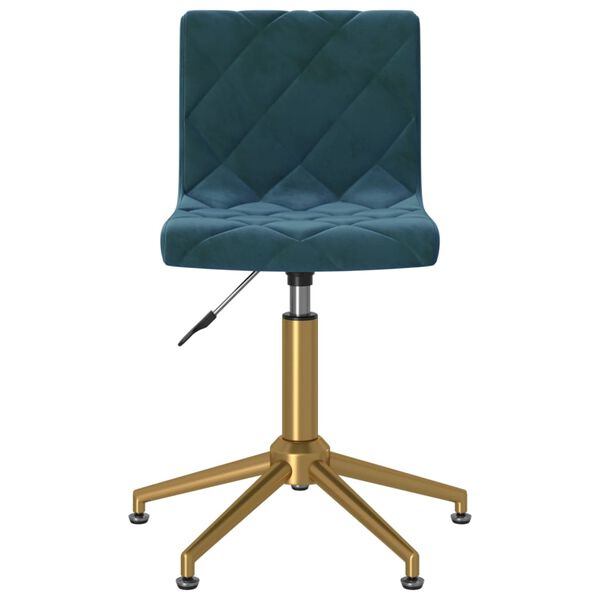 vidaXL Eetkamerstoelen draaibaar 4 st fluweel blauw