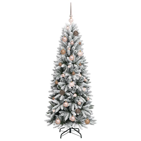 vidaXL Kunstkerstboom Wit 150 cm PVC en Plastic en Staal en PE