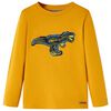 Kindershirt met lange mouwen 128 okerkleurig