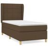 vidaXL Boxspring met matras stof donkerbruin 80x200 cm