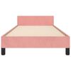 vidaXL Bedframe met hoofdeinde zonder matras 90x190 cm fluweel roze
