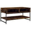 vidaXL Salontafel 90x50x45 cm bewerkt hout gerookt eikenkleurig