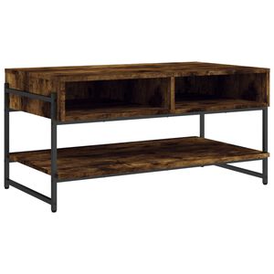 vidaXL Salontafel 90x50x45 cm bewerkt hout gerookt eikenkleurig