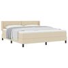 vidaXL Boxspringbed met hoofdeinde Cr&egrave;me 200 x 180 cm Stof