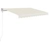 vidaXL Luifel automatisch uittrekbaar 350x250 cm cr&egrave;mekleurig