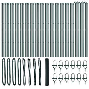 vidaXL Afrasteringspaal Groen