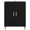 vidaXL Dressoir Zwart Eiken 70 x 34 x 90 cm Bewerkt hout