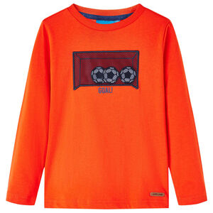 Kindershirt met lange mouwen 104 feloranje