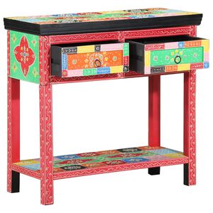 vidaXL Wandtafel met lade met opslag Multikleur 80 x 35 x 76 cm