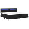 vidaXL Boxspringbed met matras met LED Zwart 200 x 200 cm Kunstleer