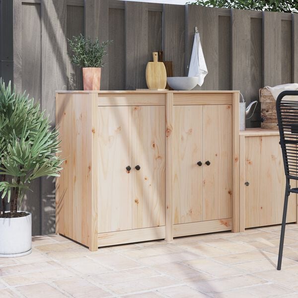 vidaXL Keukendeur MEPPEL 2 pcs Cr&egrave;me 50 x 9 x 82 cm Massief grenenhout