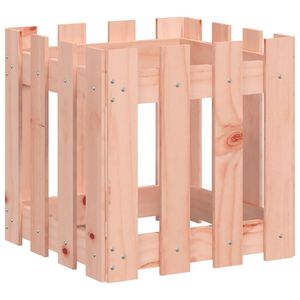 vidaXL Plantenbak met hekontwerp 40x40x40 cm massief douglashout