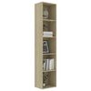 vidaXL Boekenkast 40x30x189 cm bewerkt hout sonoma eikenkleurig