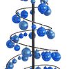 vidaXL LED-kerstboom met kerstballen 100 LED's warm wit 150 cm