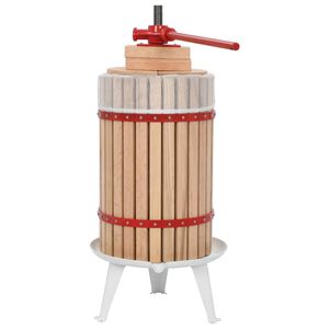 vidaXL Fruit- en wijnpers met stoffen zak 24 L eikenhout