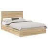 vidaXL Opslag bed met lade Sonoma Eiken 160 x 200 cm Bewerkt hout