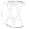 vidaXL Bijzettafel inklapbaar massief populierenhout grijs