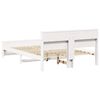 vidaXL Bedframe met hoofdeinde Wit 140 x 200 cm Bewerkt hout