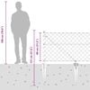 vidaXL Afrasteringspaal Zilver 25 x 0,8 m (60 x 60 mm gaas) Staal