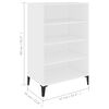 vidaXL Dressoir 57x35x90 cm bewerkt hout hoogglans wit