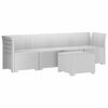 vidaXL 4-Persoons Tuin Sofa Rieten Look PP Wit